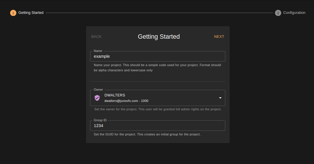 settings menu