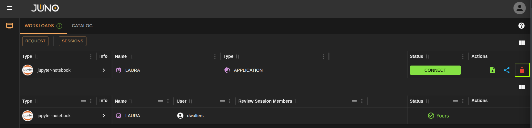 settings menu