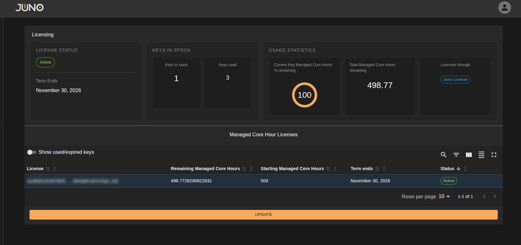 managed-core-hours-keys